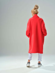 Red oversized coat