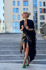 Black Tulle Detail Blazer