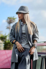 Gray Oversized Blazer