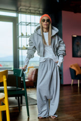 Grey Oversized Hoodie Set