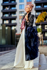 Denim Tulle Detail Blazer