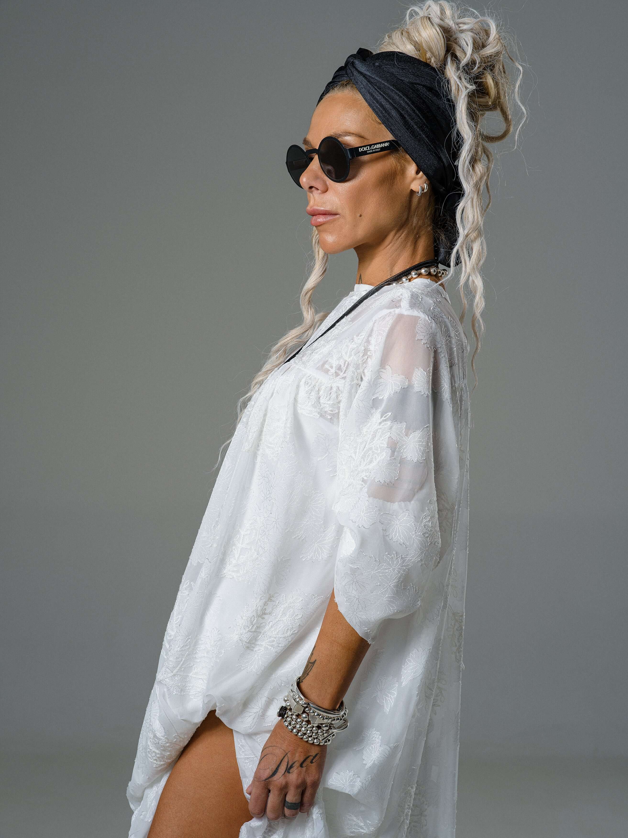 Ivory Sheer Embroidered Maxi Dress