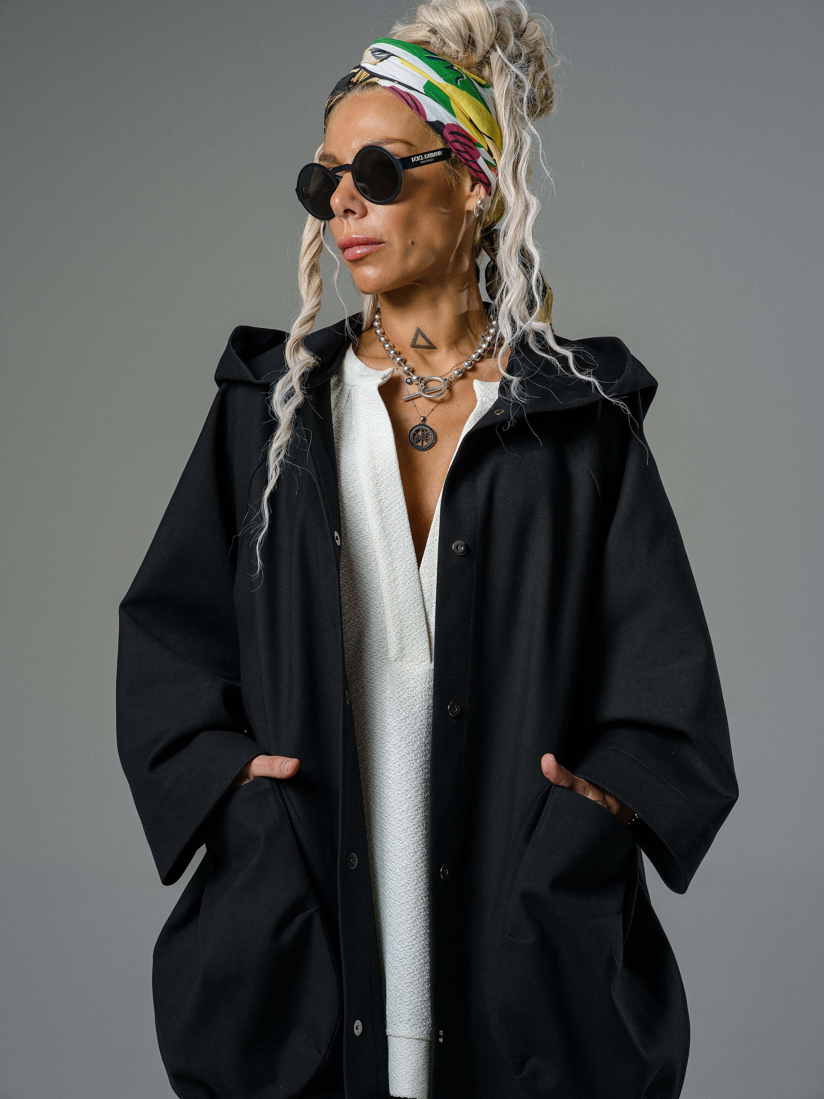 Black Oversized Hooded Jacket
