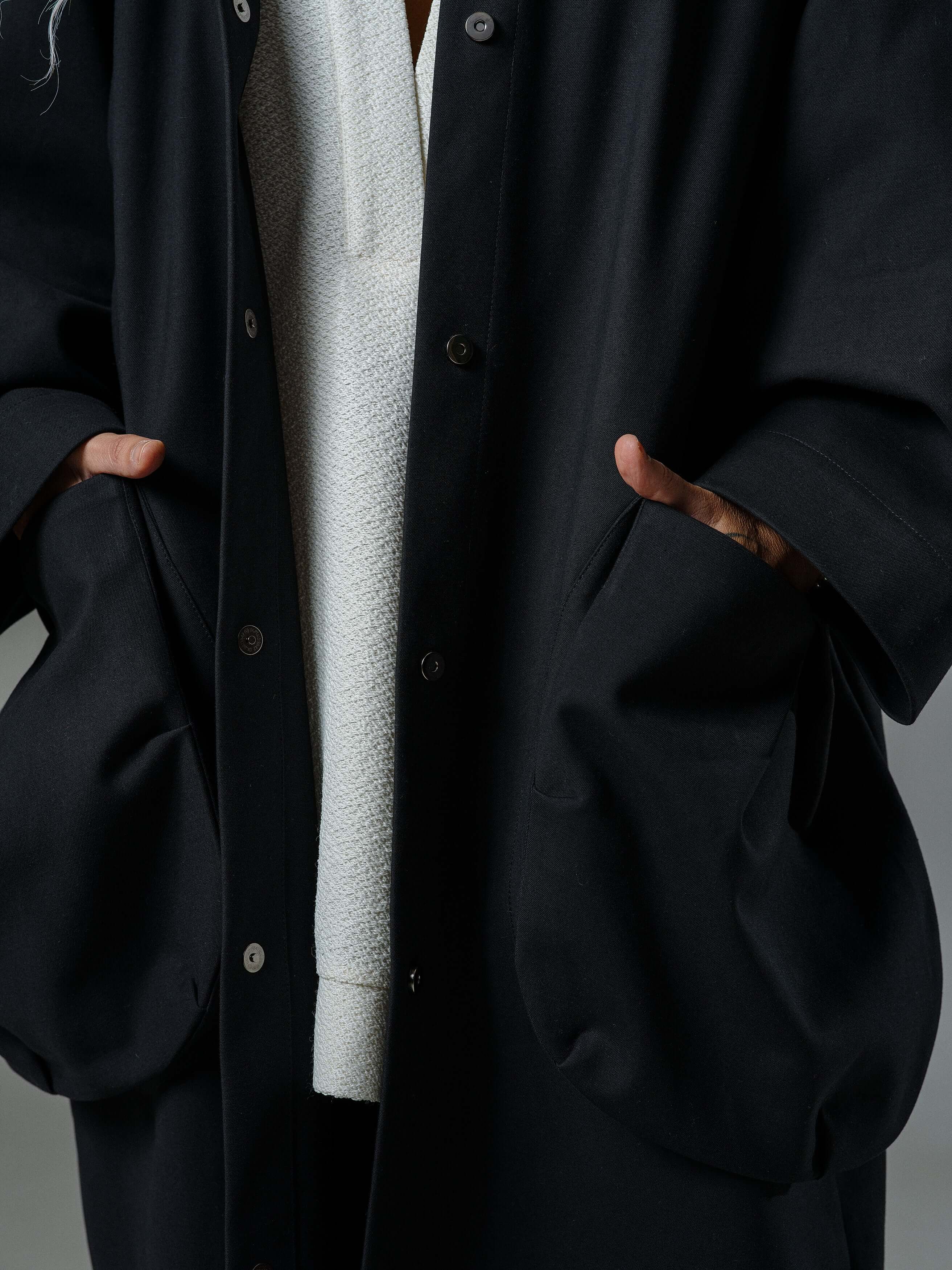 Black Oversized Hooded Jacket