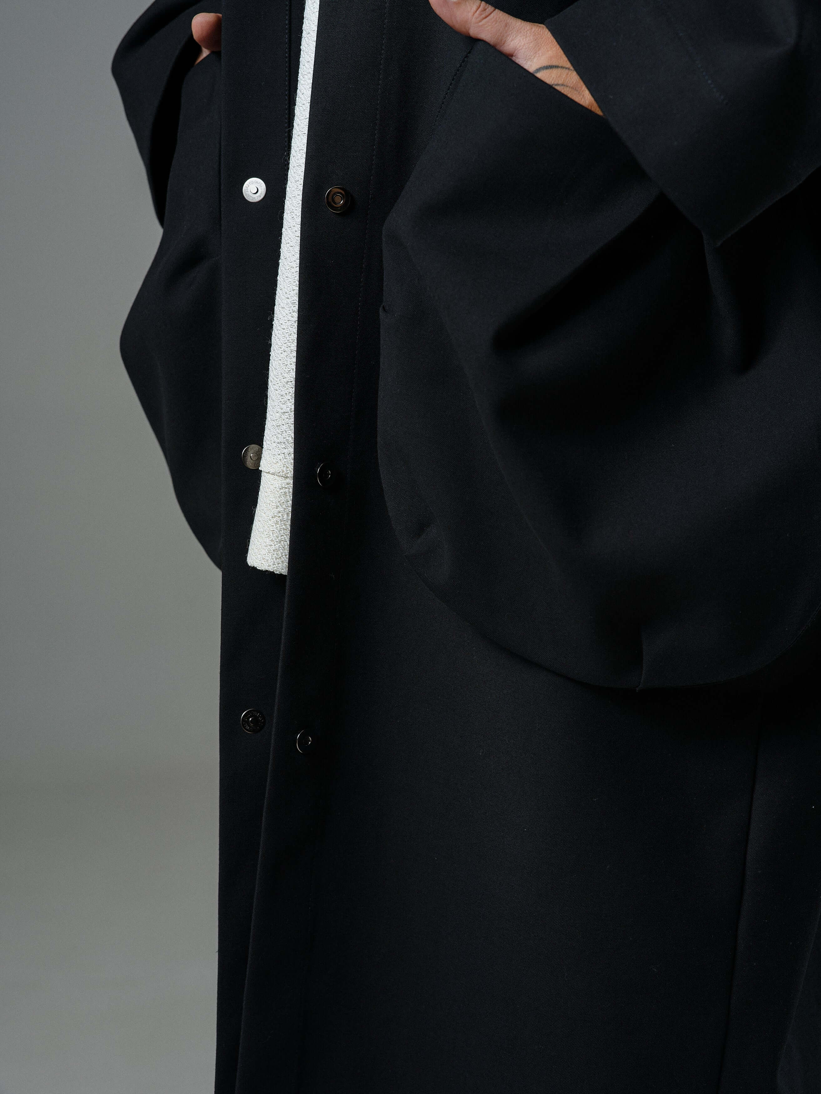 Black Oversized Hooded Jacket