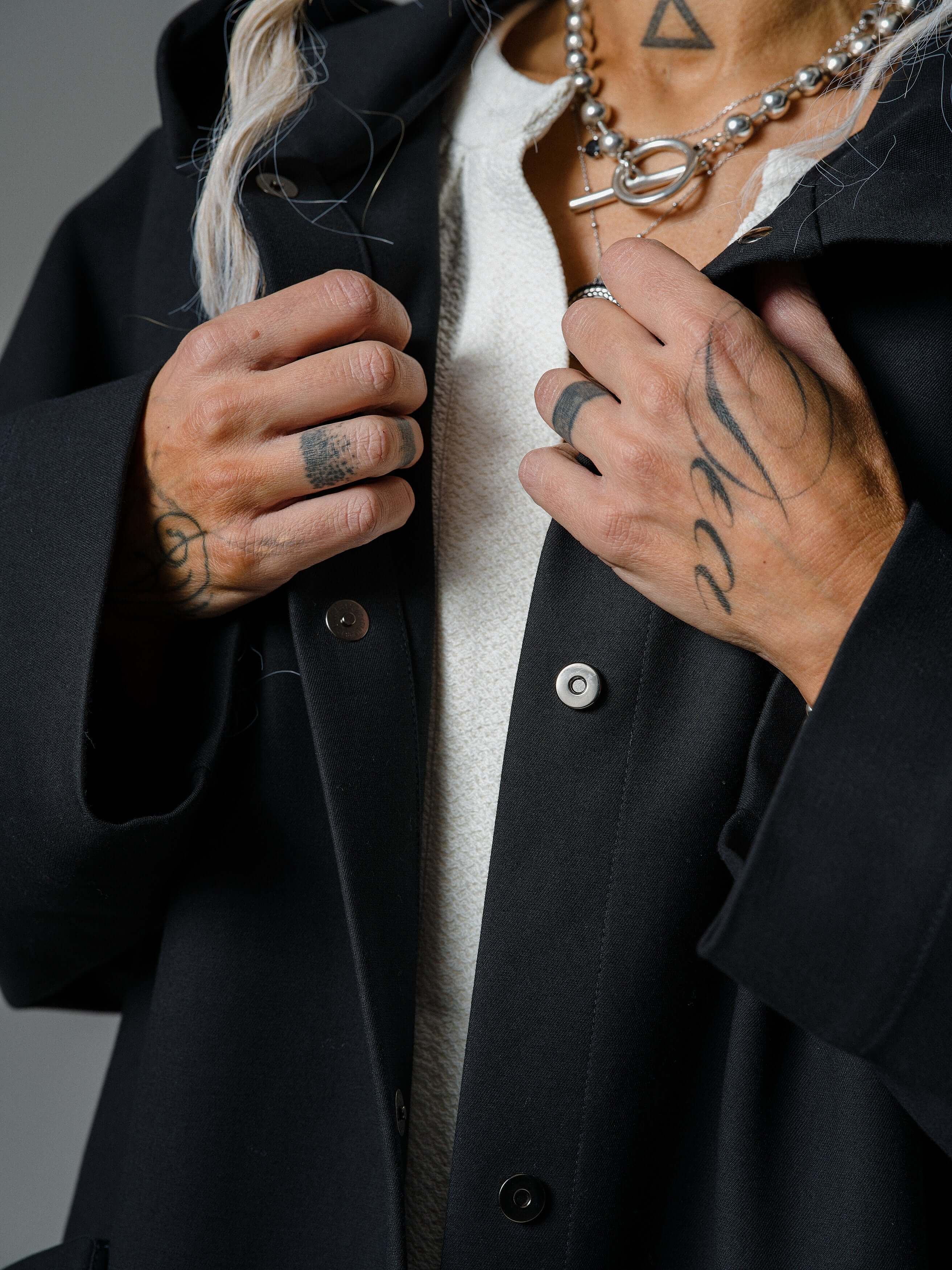 Black Oversized Hooded Jacket