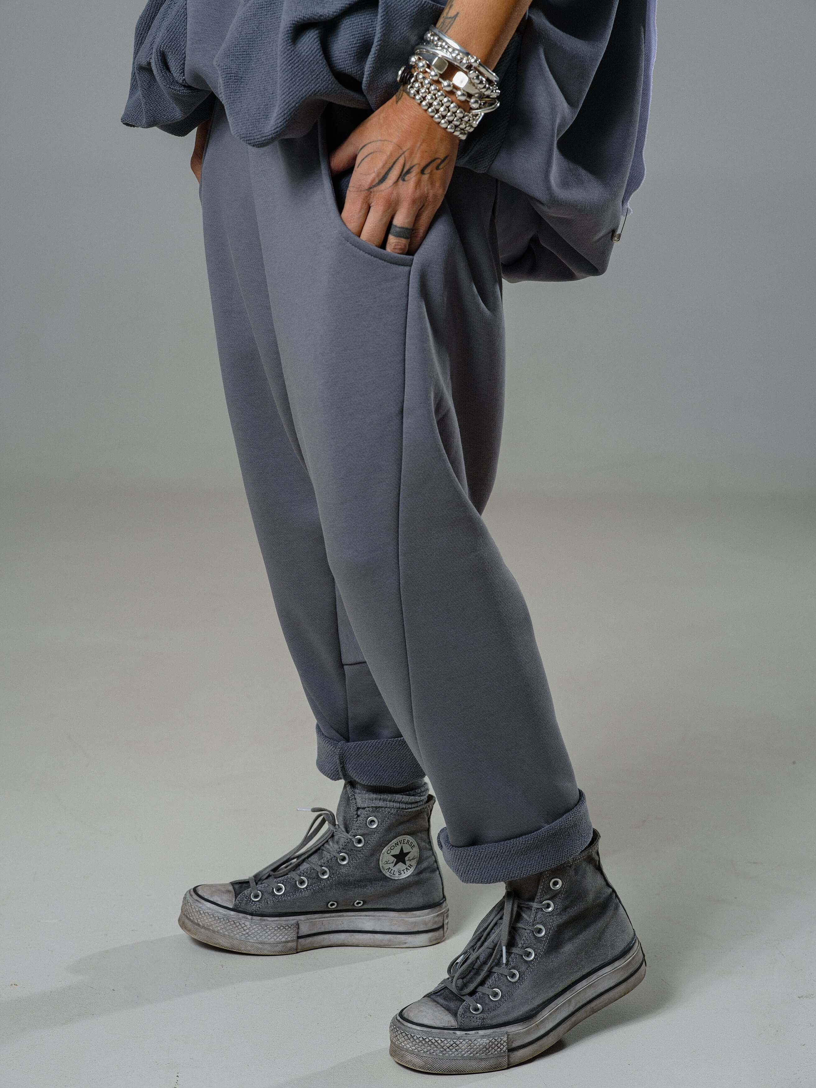 Steel Grey Zip Hoodie and Jogger Set