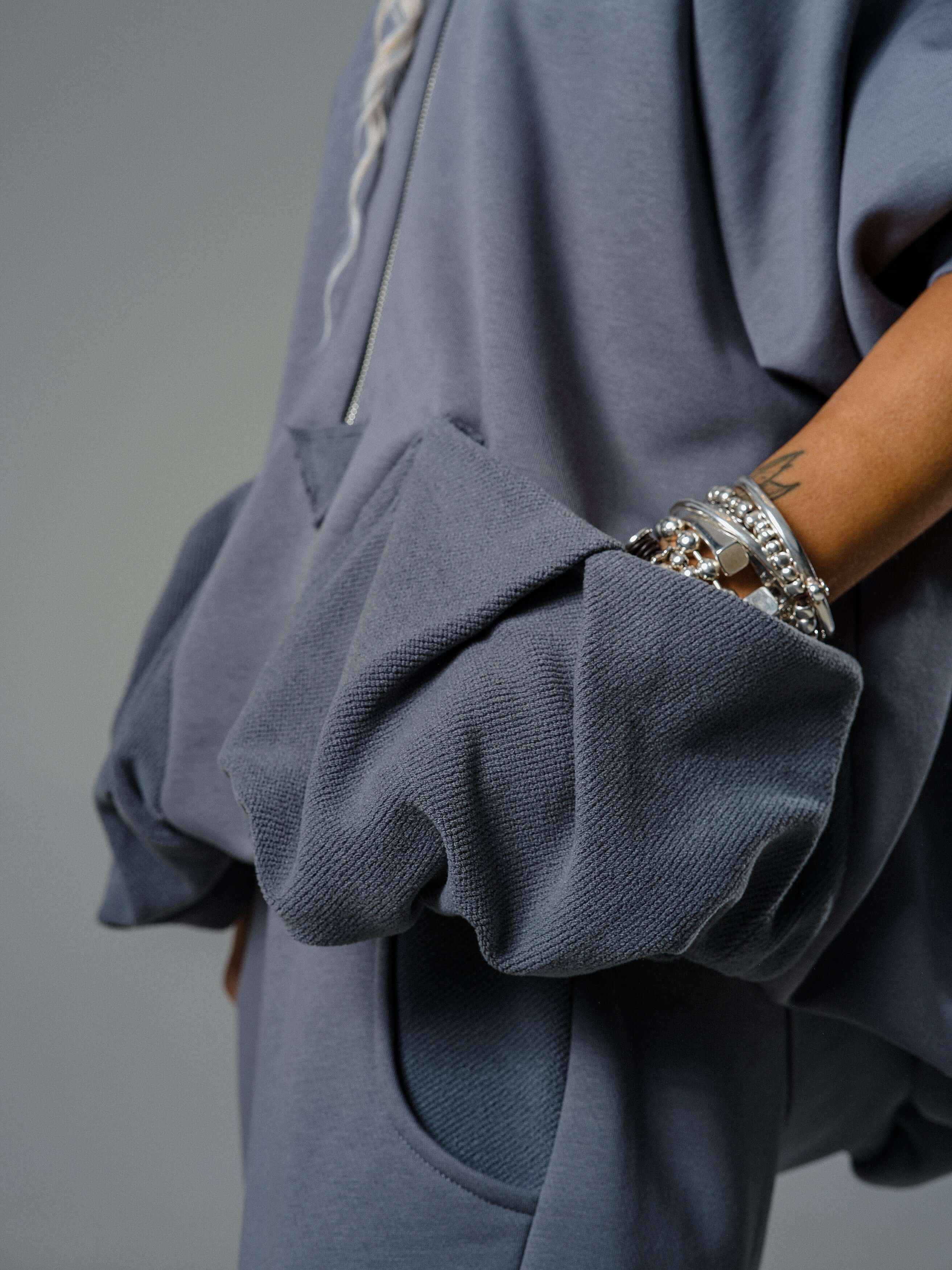 Steel Grey Zip Hoodie and Jogger Set