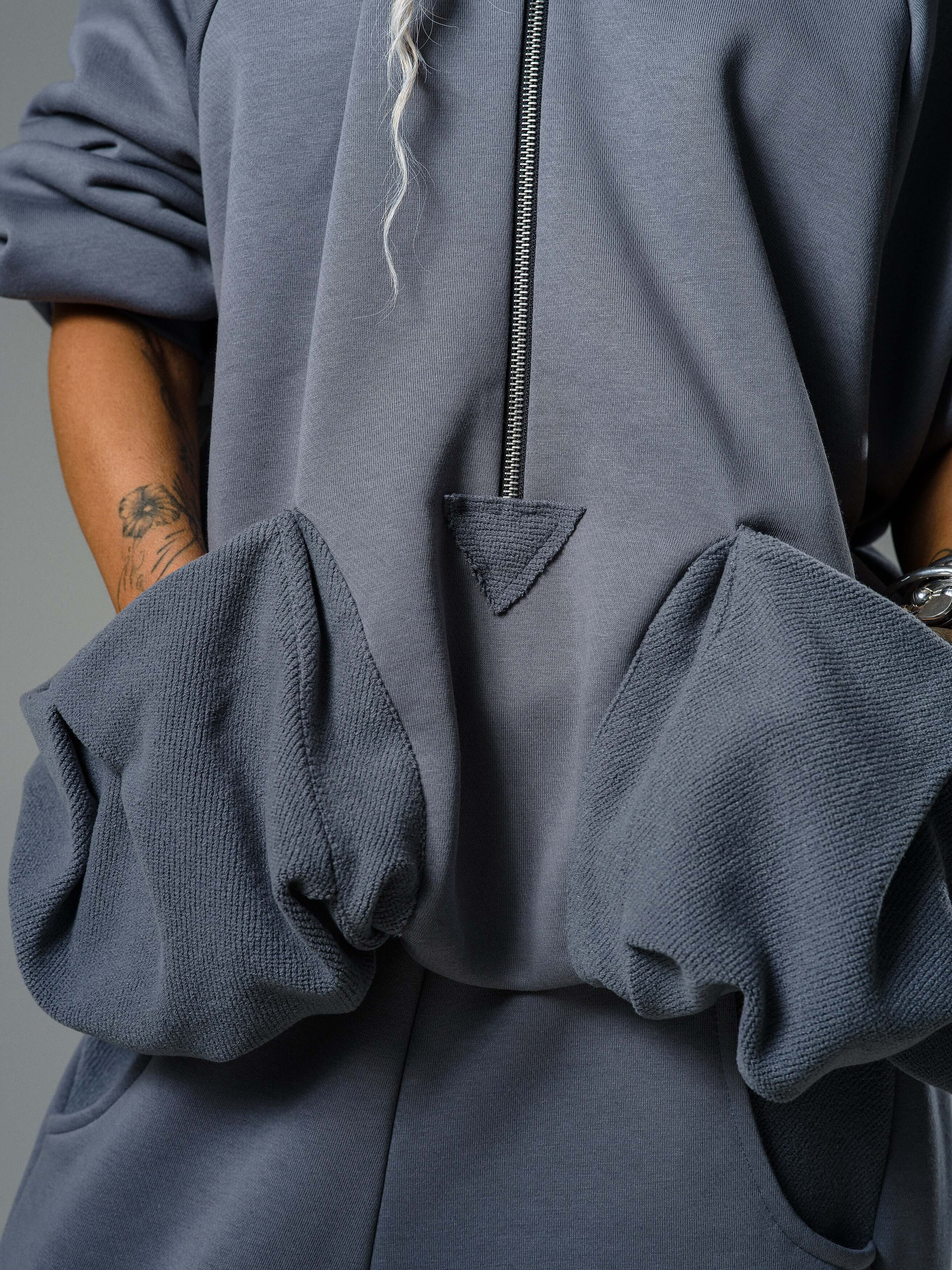 Steel Grey Zip Hoodie and Jogger Set