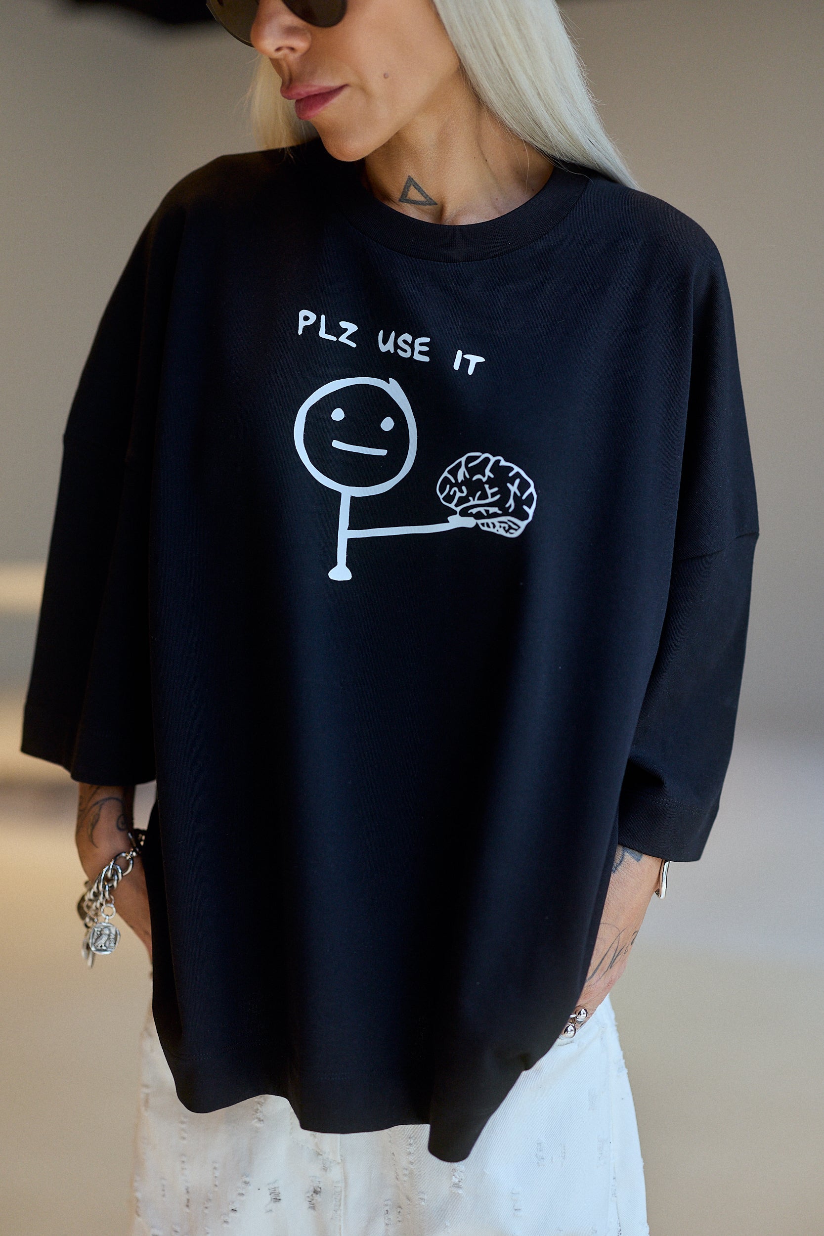 Black Oversized  Graphic T-Shirt