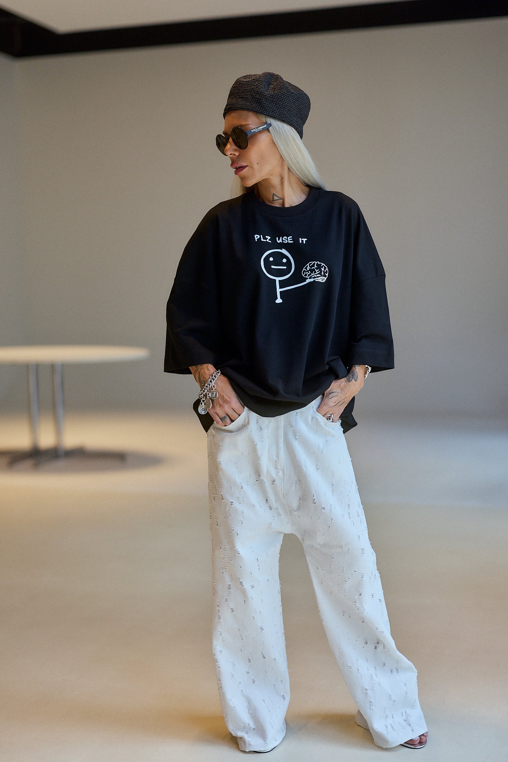 Black Oversized  Graphic T-Shirt