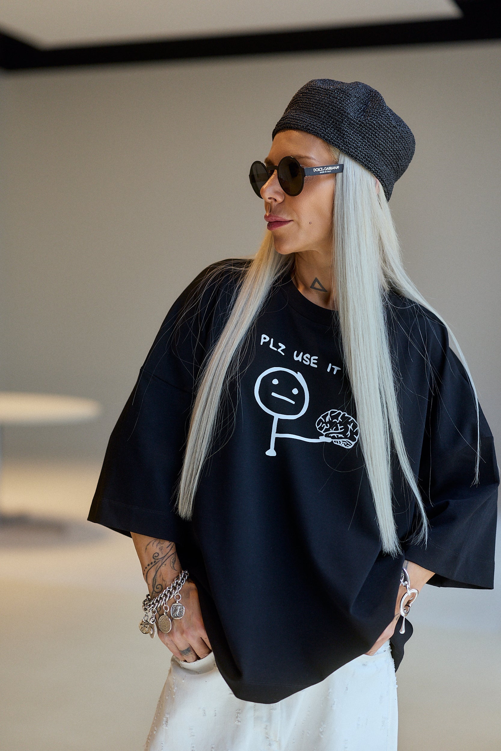 Black Oversized  Graphic T-Shirt