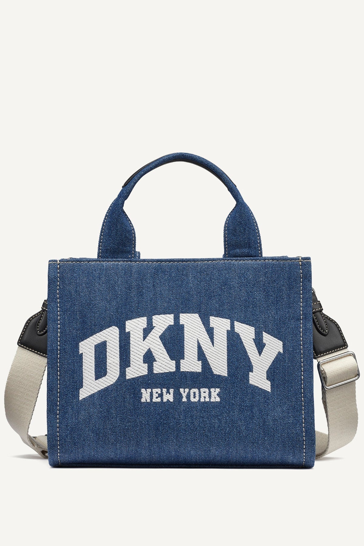 HADLEE SMALL DENIM LOGO TOTE