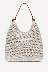 PAULA CROCHET LOGO HOBO BAG