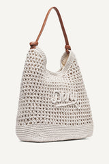 PAULA CROCHET LOGO HOBO BAG