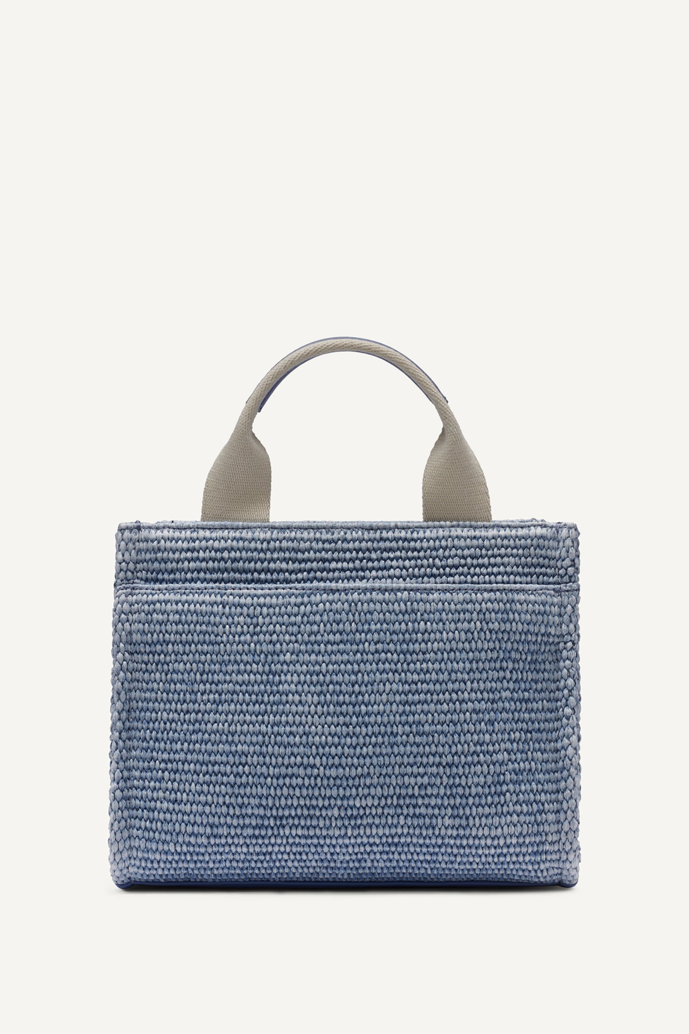 HADLEE SMALL STRAW LOGO TOTE
