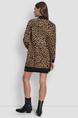LEOPARD JACQUARD CARDIGAN