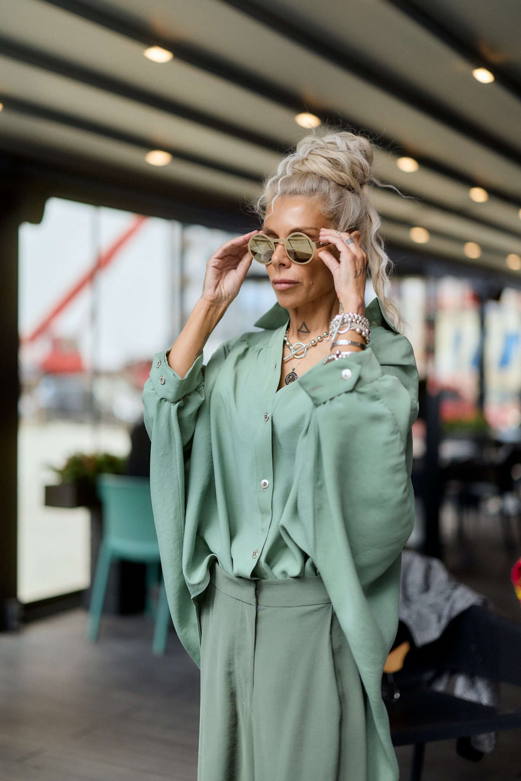 Oversized Green Shirt