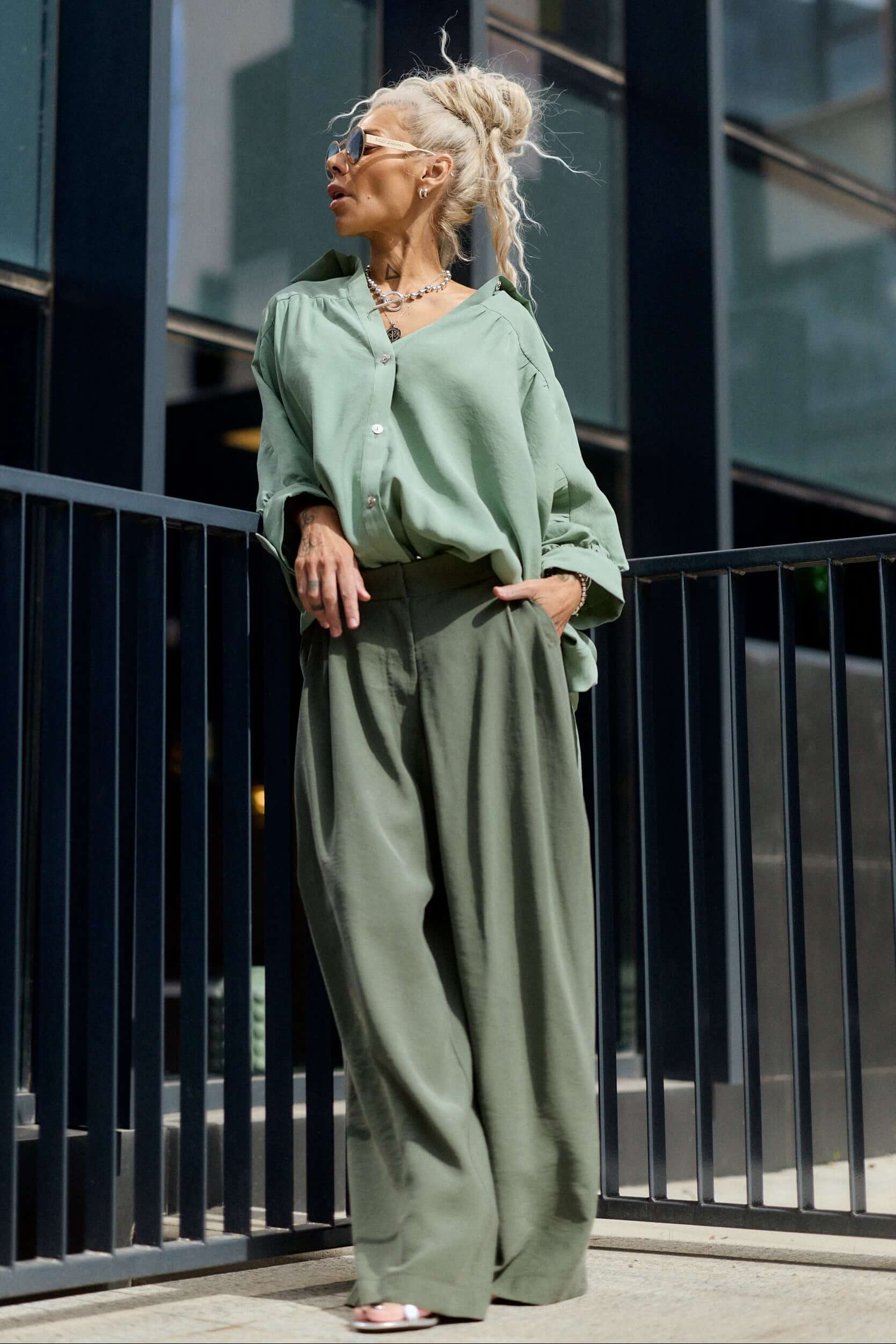 Oversized Green Shirt