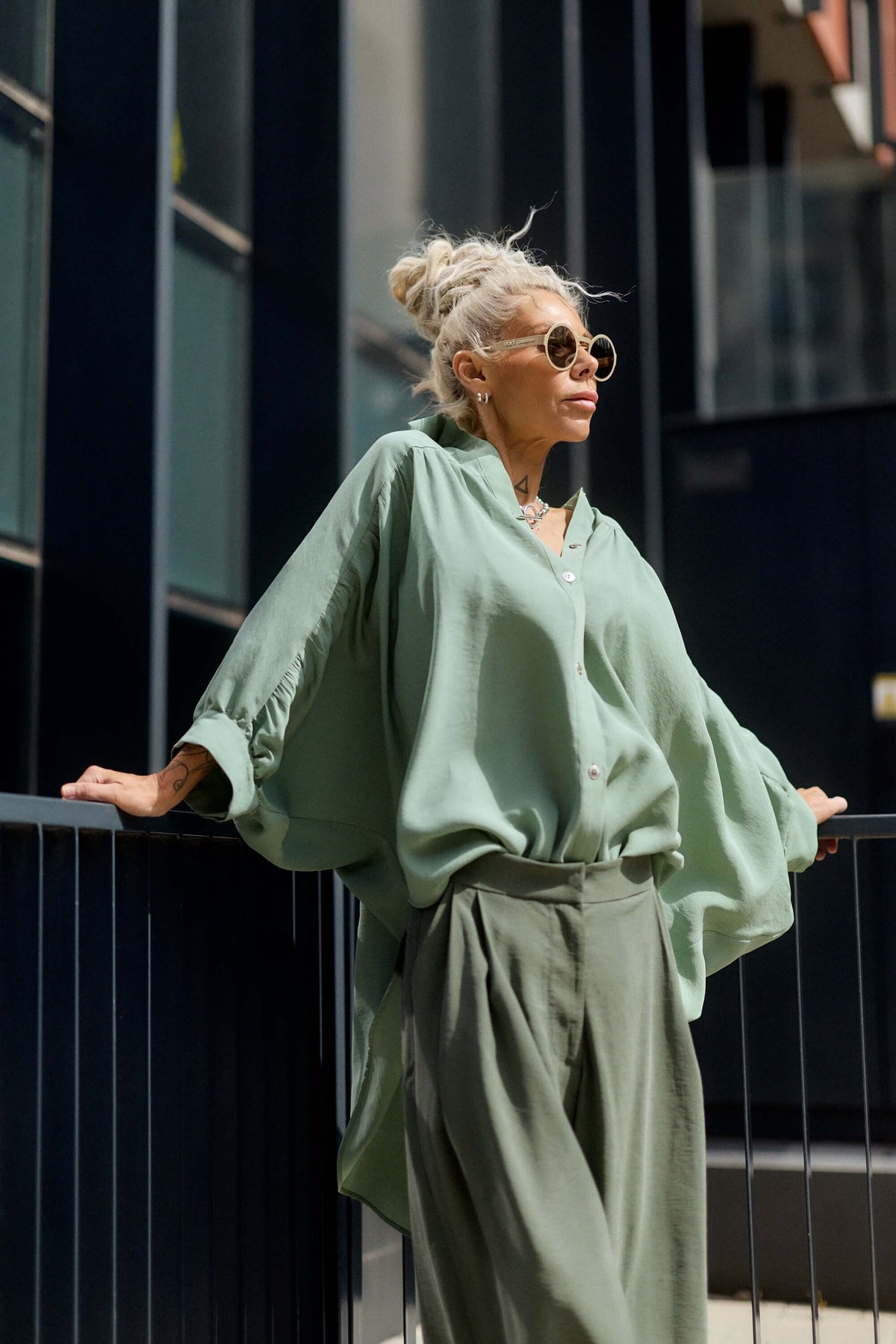 Oversized Green Shirt