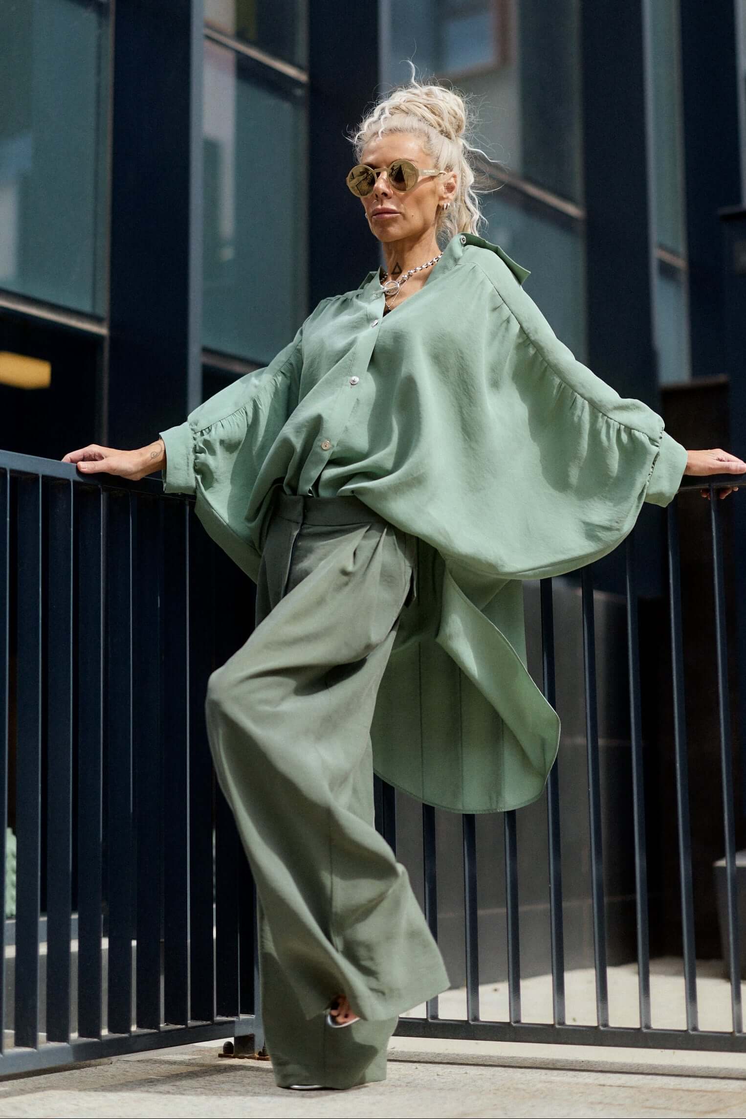 Oversized Green Shirt