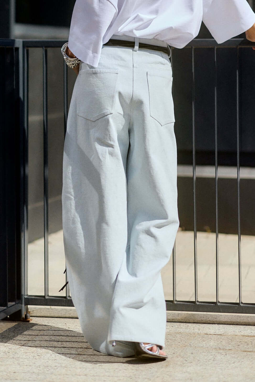 Wide-Leg Denim Pants
