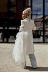 Off-white Tulle Detail Blazer