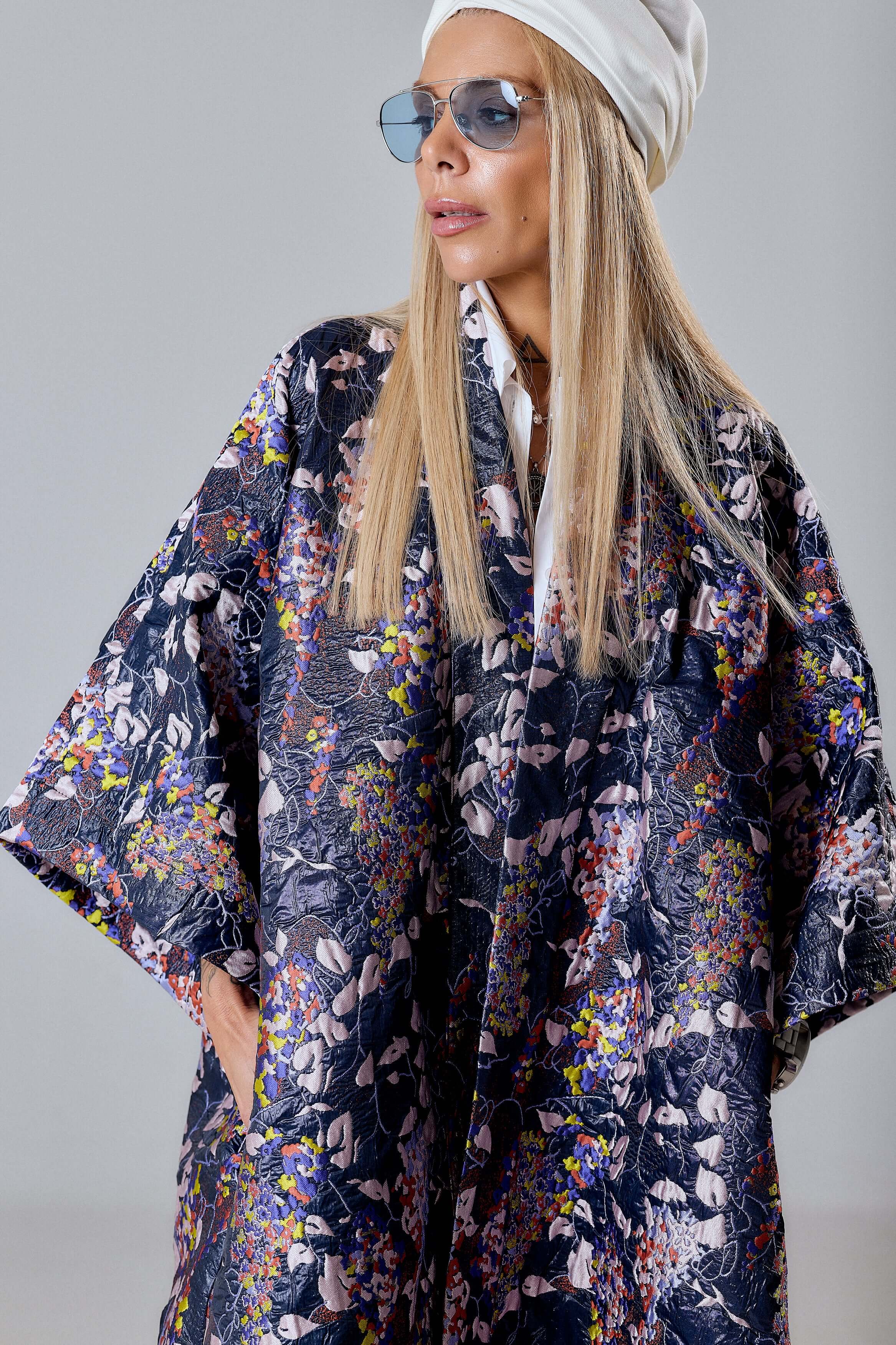 Oversized Floral Kimono Coat