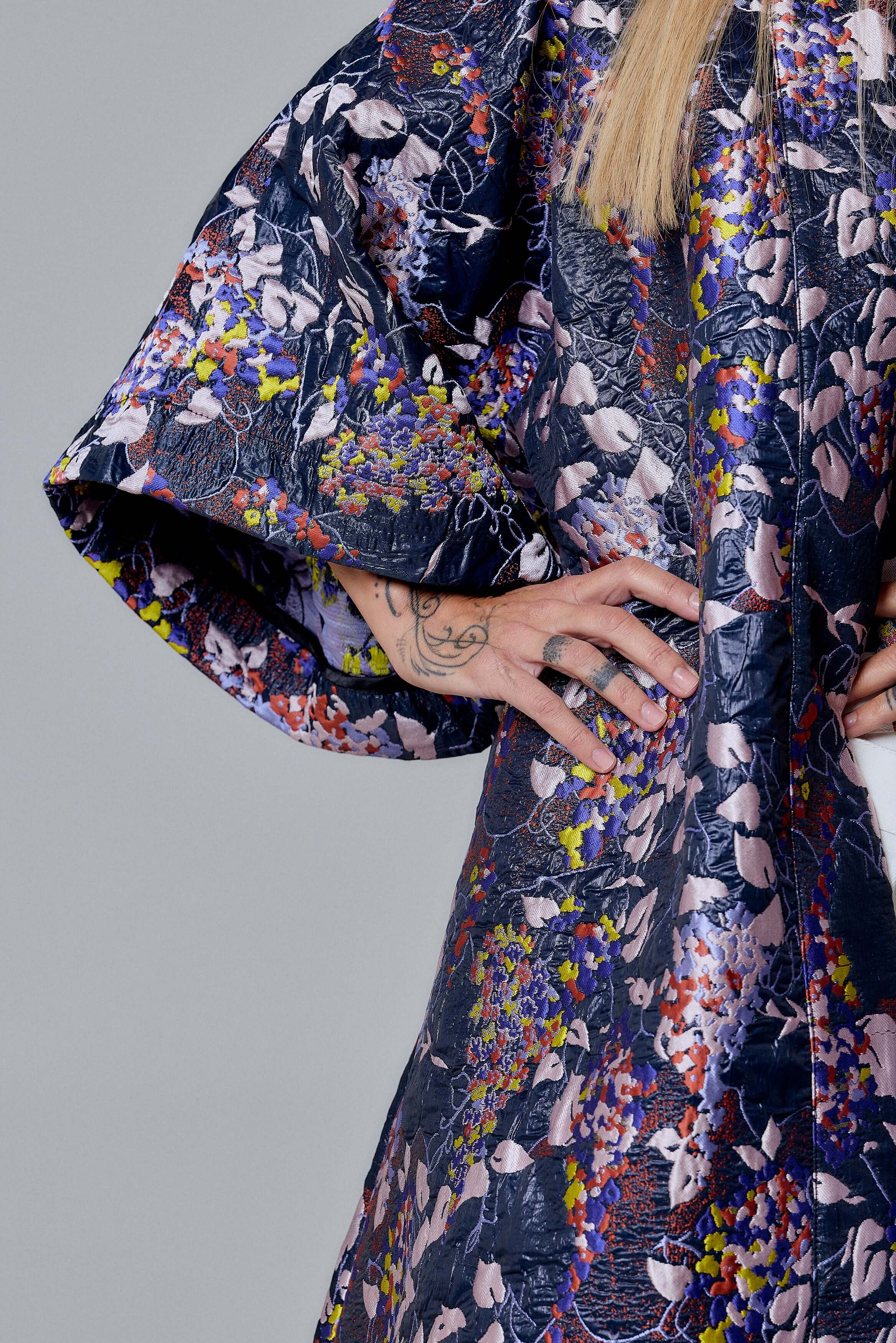 Oversized Floral Kimono Coat