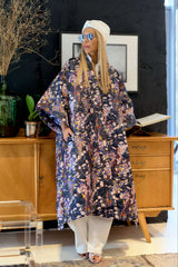 Oversized Floral Kimono Coat