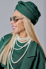 Emerald Green Turban Hat