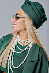 Emerald Green Turban Hat