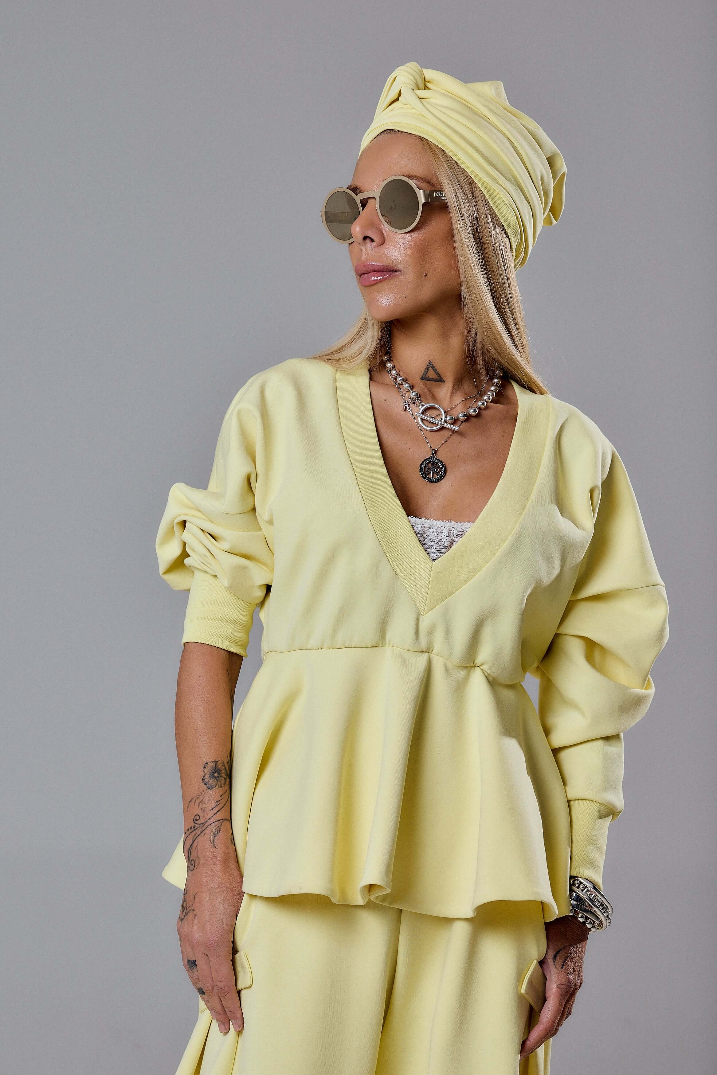 Yellow Two-Piece Set