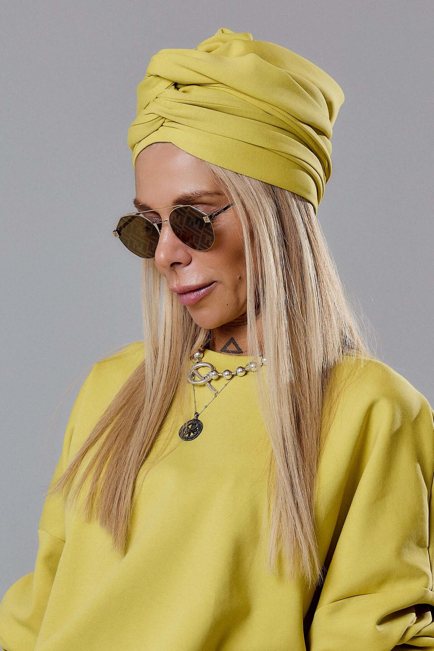 Dark Yellow Turban Hat