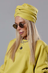 Dark Yellow Turban Hat