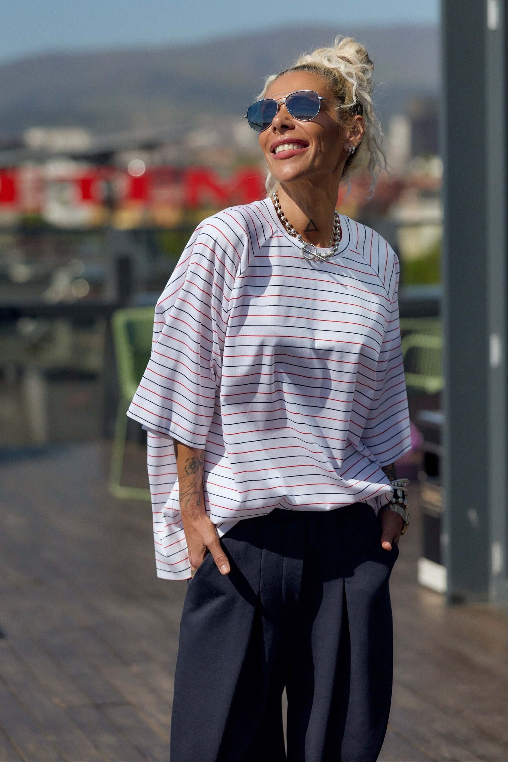 Set of Two Oversized Striped T-Shirts