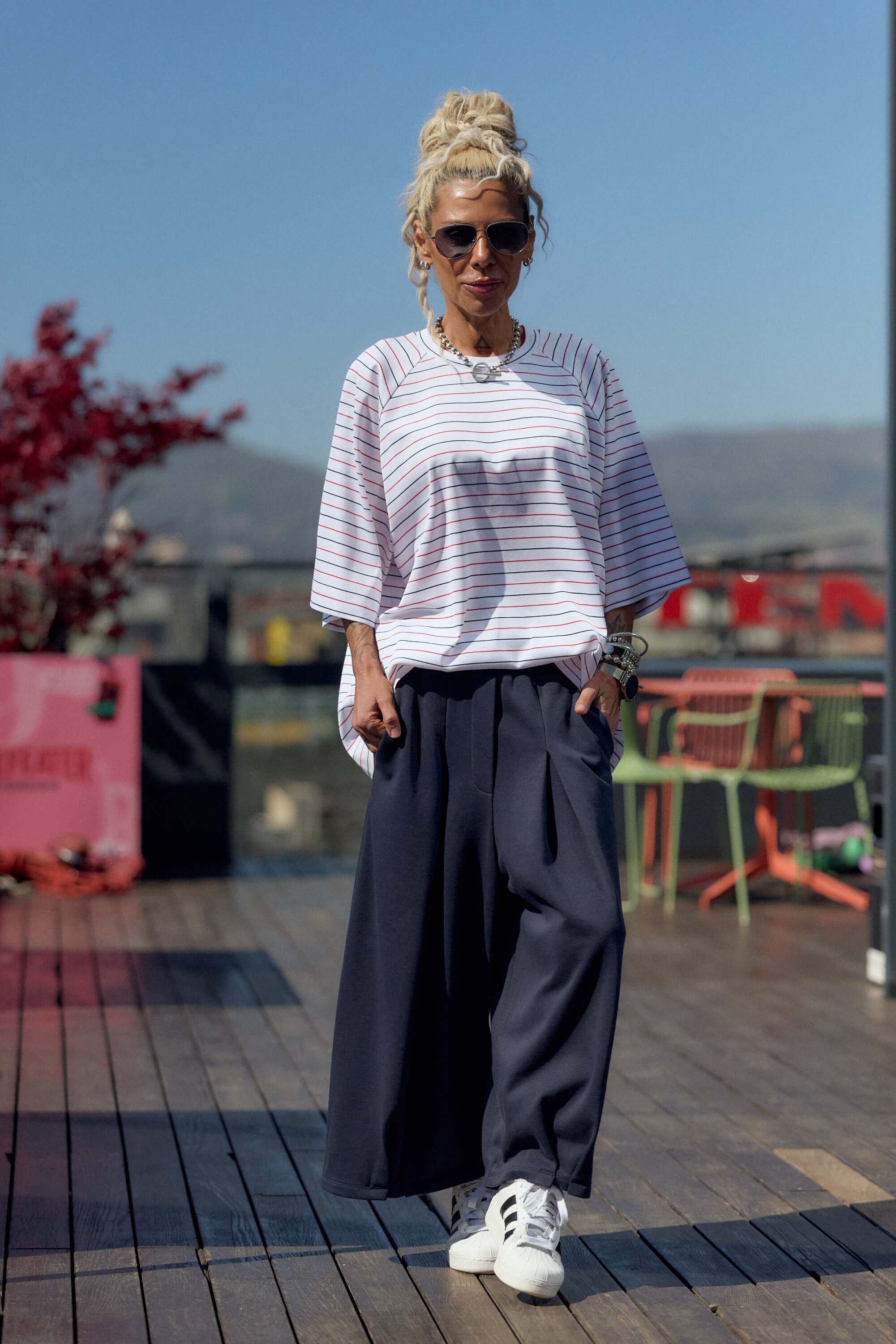 Set of Two Oversized Striped T-Shirts