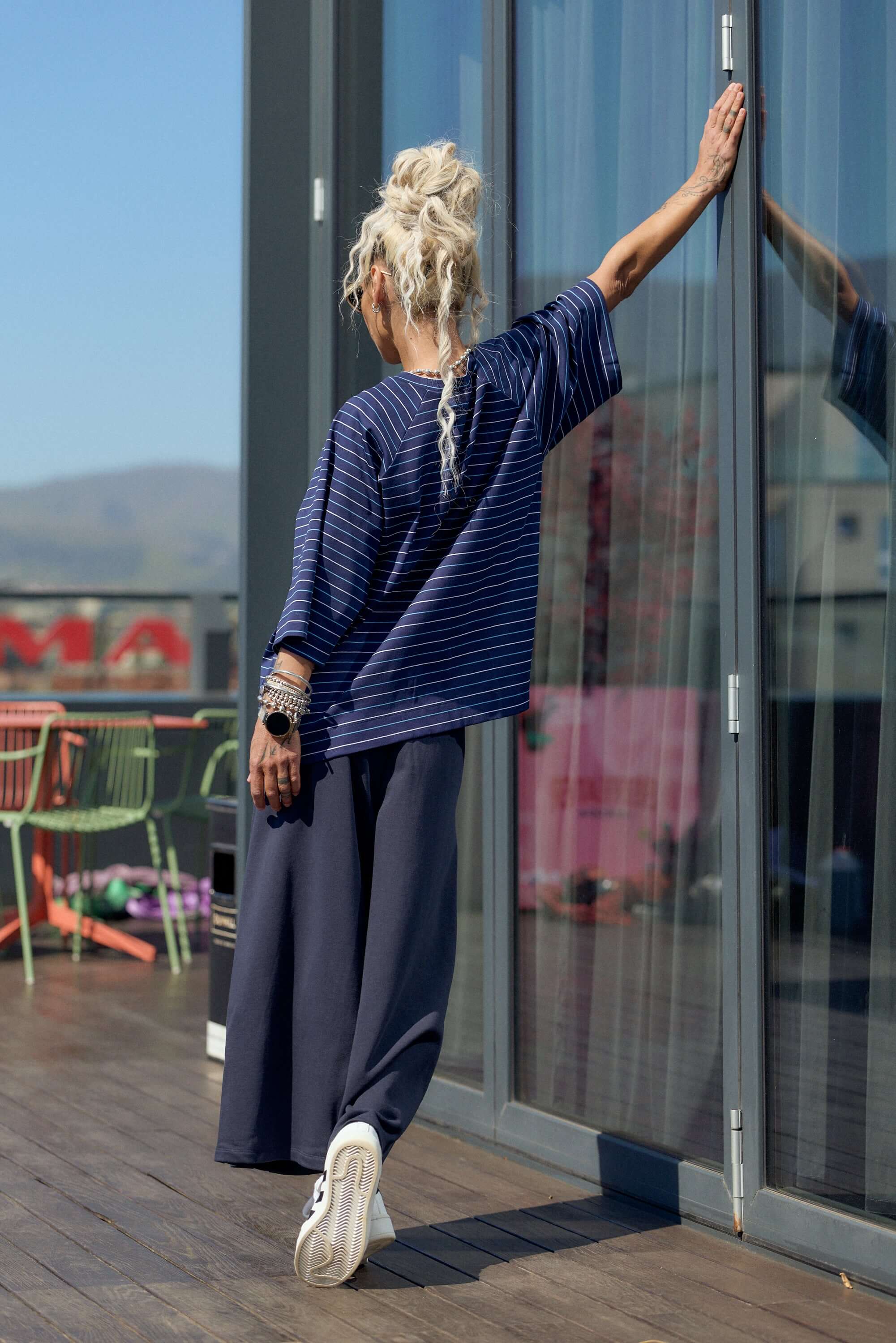 Oversized Striped Set