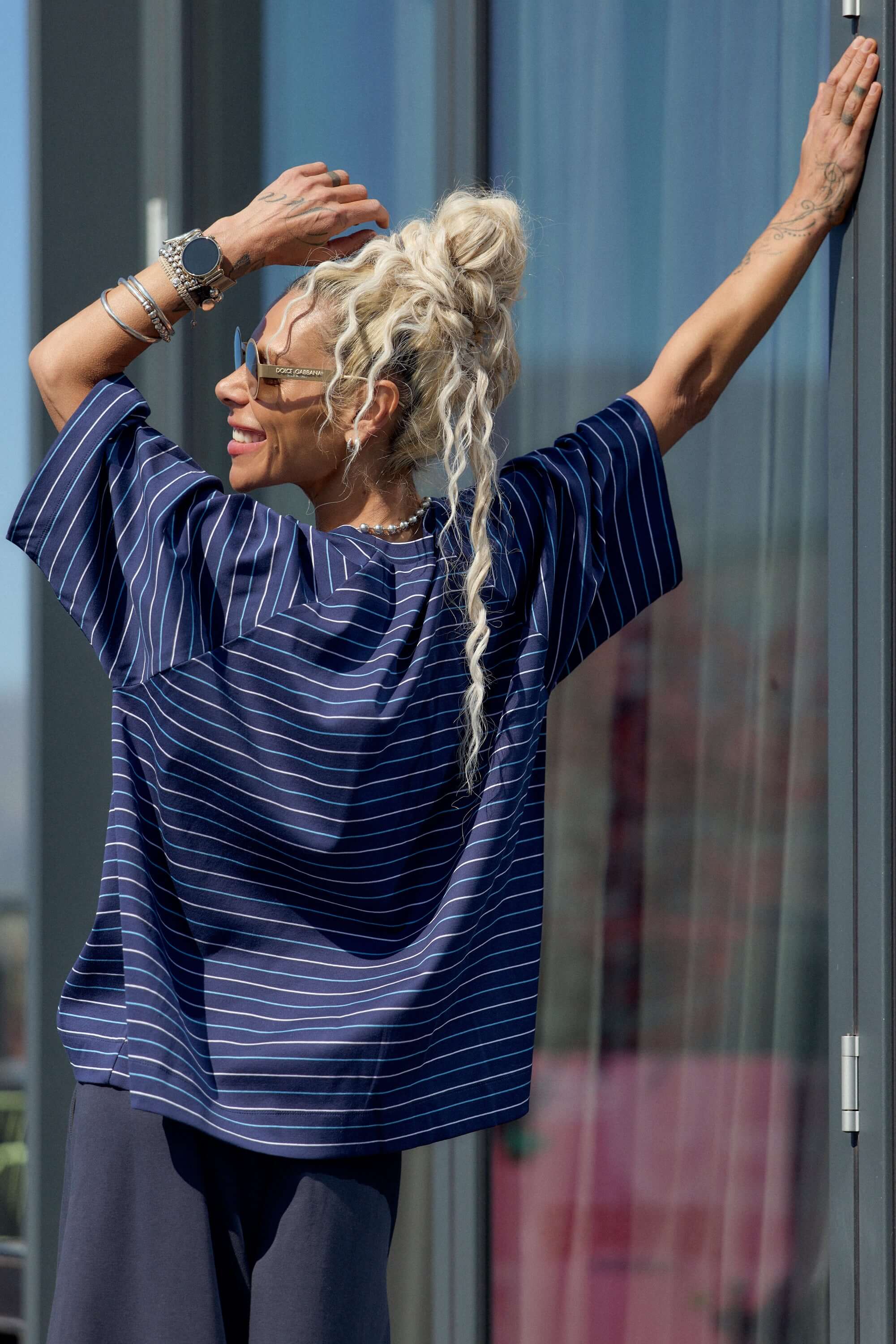 Set of Two Oversized Striped T-Shirts