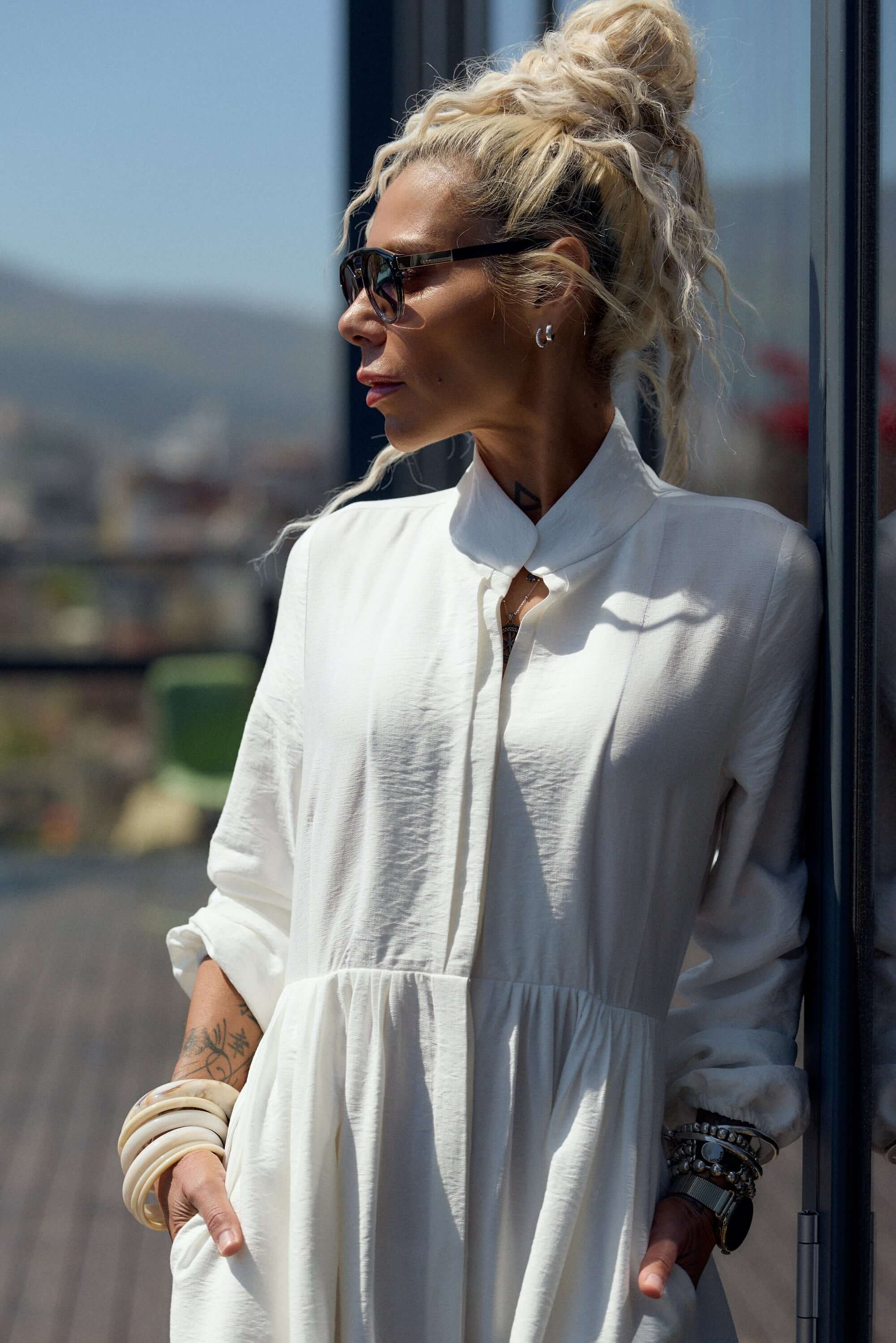 Flowing White Maxi Dress