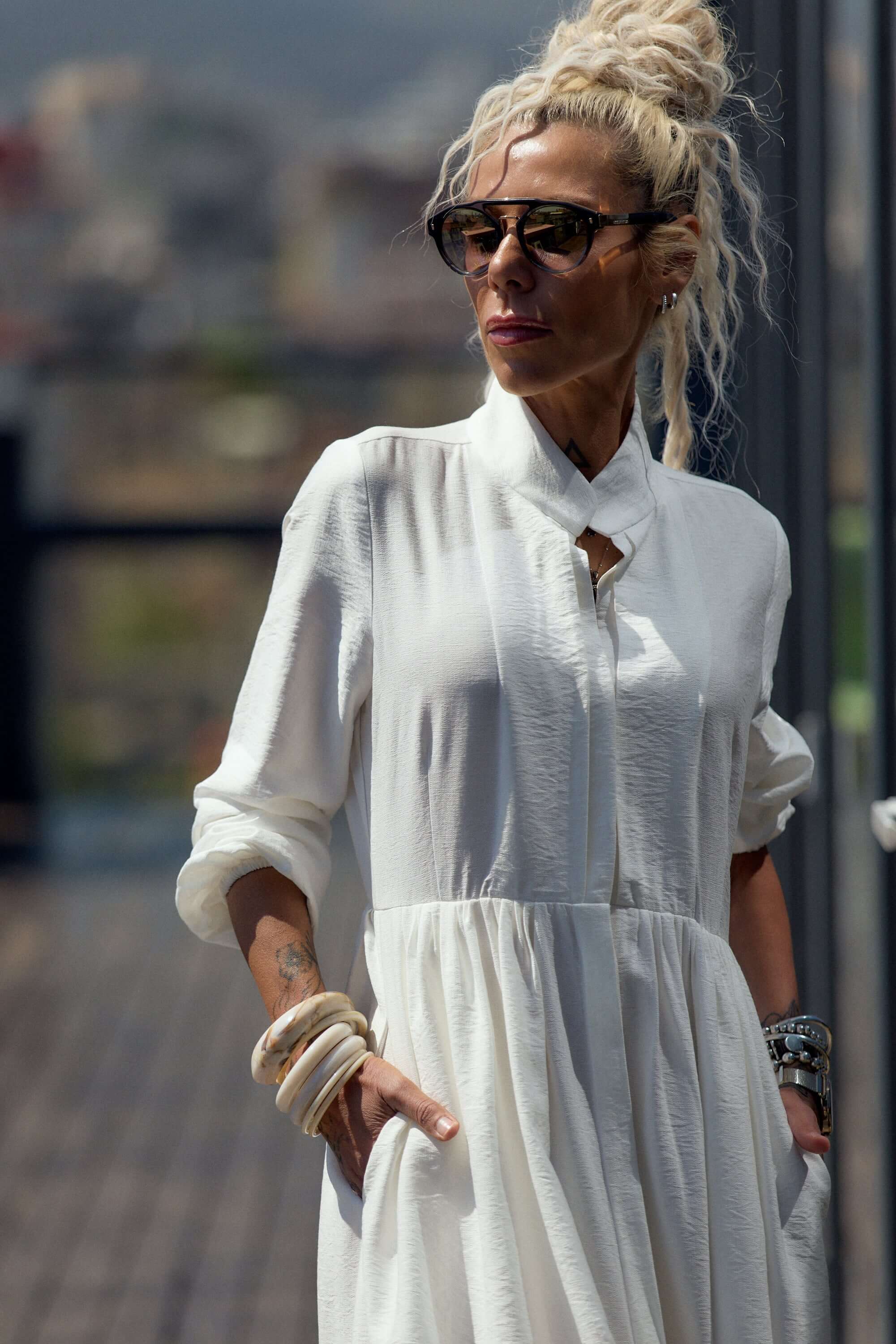 Flowing White Maxi Dress