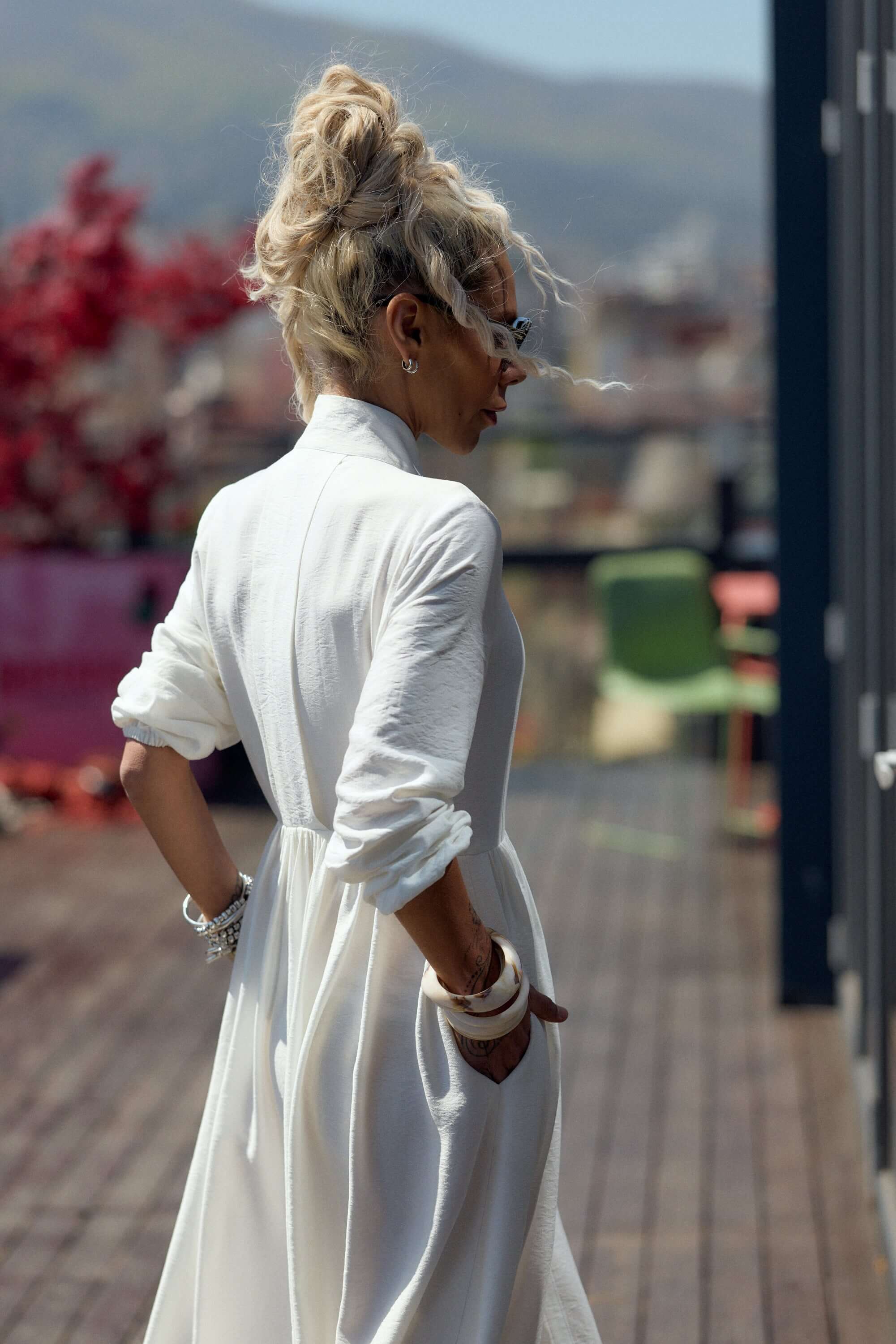 Flowing White Maxi Dress