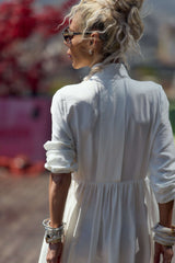Flowing White Maxi Dress