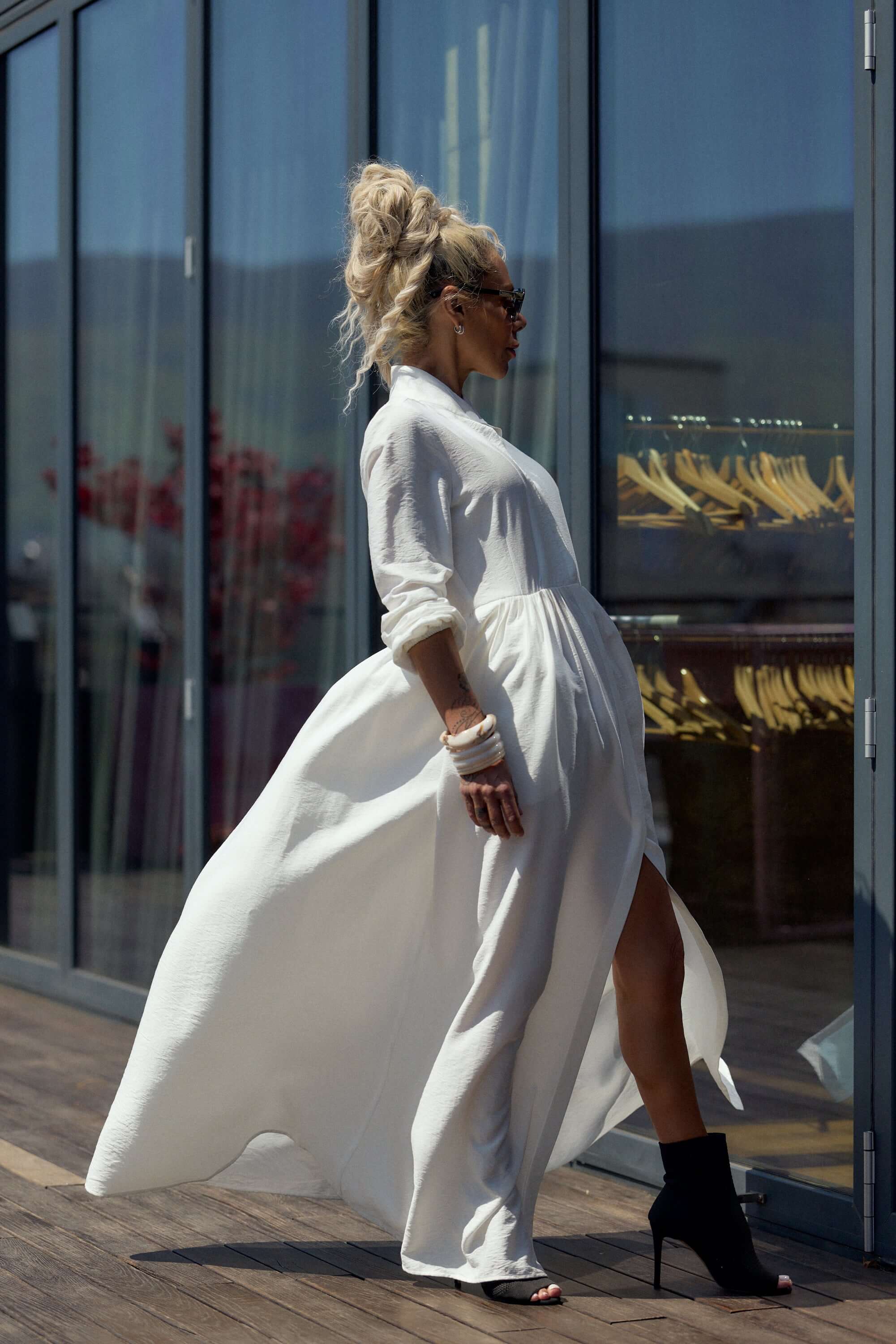 Flowing White Maxi Dress