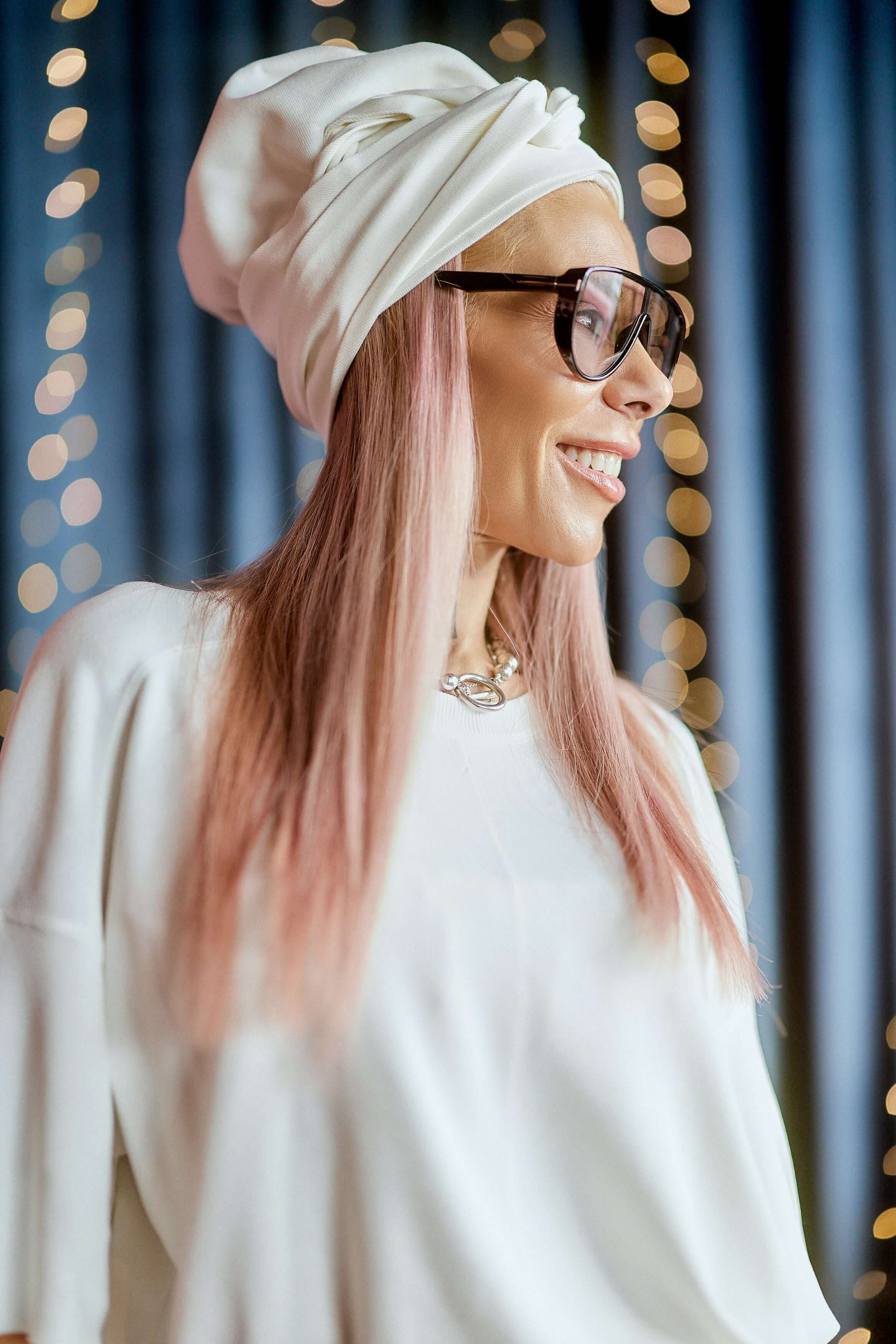White Turban Hat