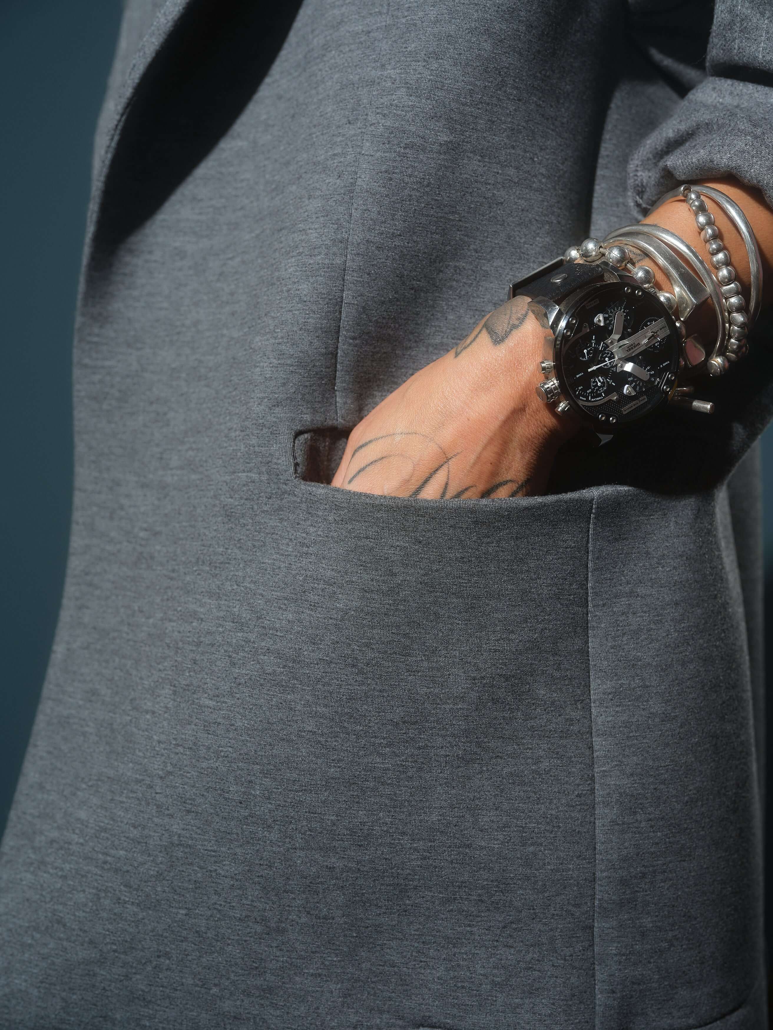 Gray Oversized Blazer