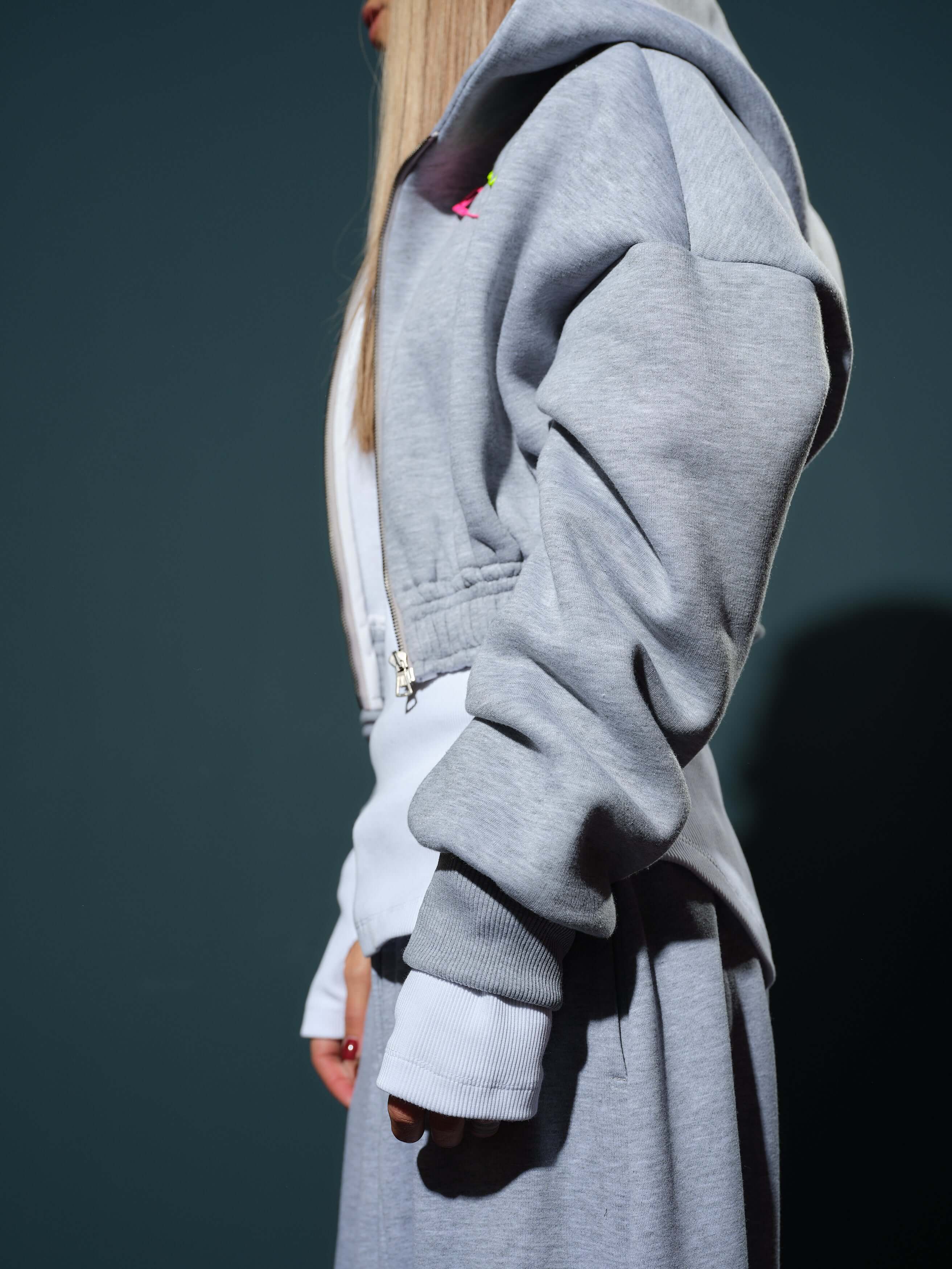 Grey Oversized Hoodie Set