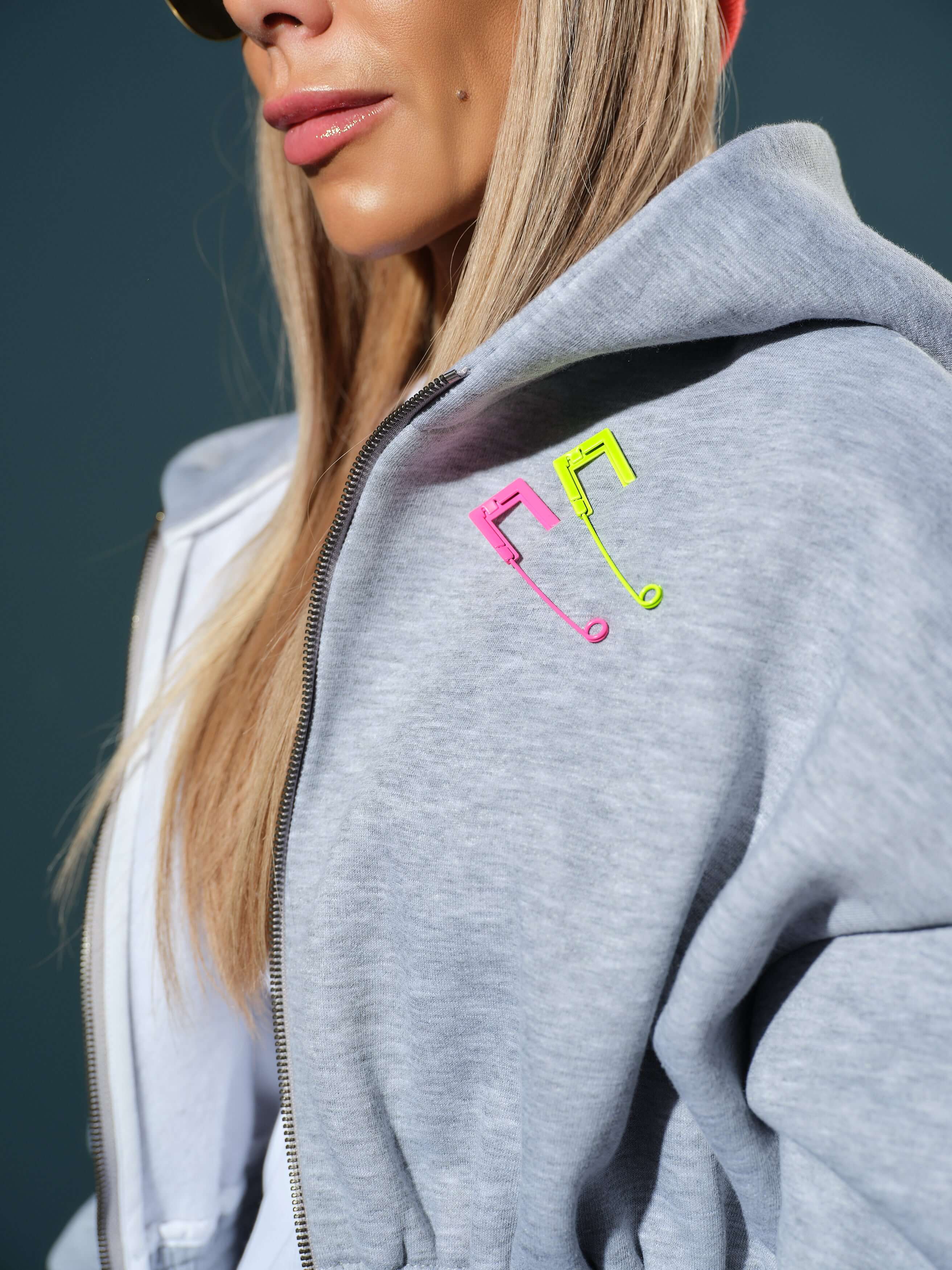 Grey Oversized Hoodie Set