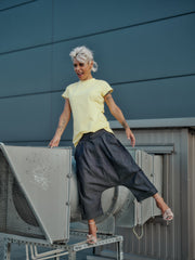 Yellow T-Shirt with Cuffed Sleeves