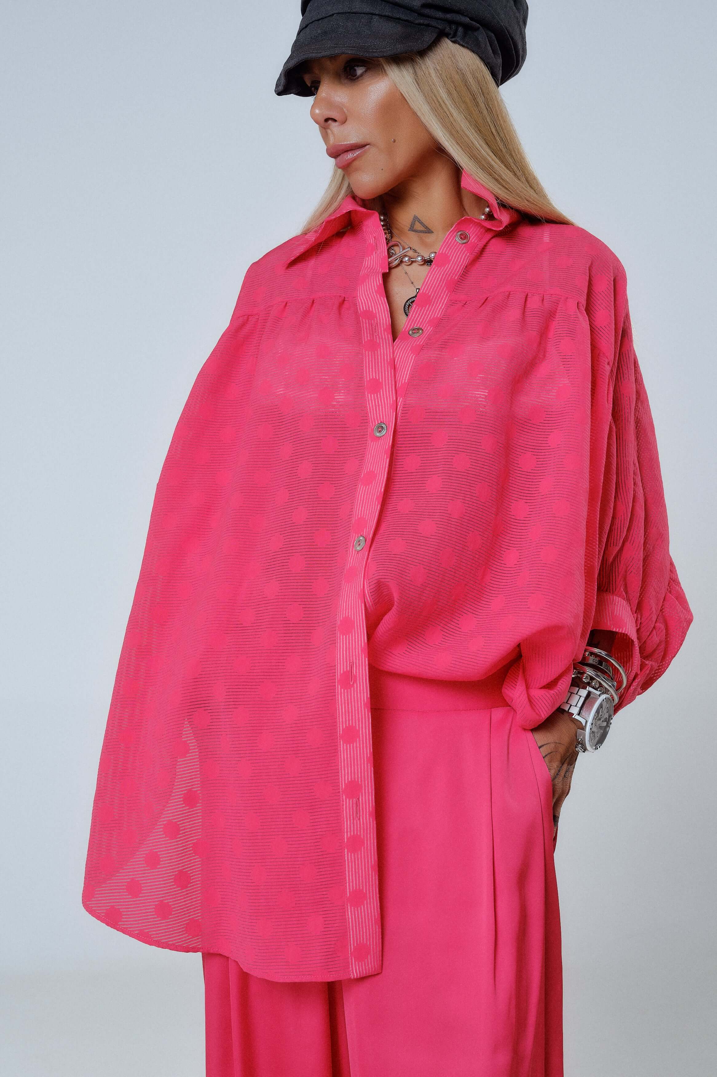 Coral Wide-Leg Pants